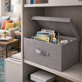 Összecsukható tárolódoboz felnyitható fedéllel 39× 29 × 19 cm, S