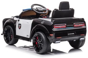 Elektromos Dodge Challenger rendőrautó 50W/4500 mAh fekete-fehér