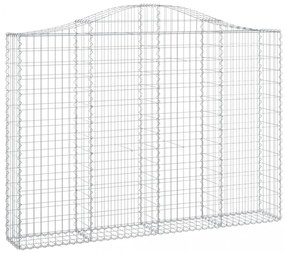 5 db íves horganyzott vas gabion kosár 200x30x140/160 cm