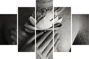 Kép - Lótusz Buddha kezében (150x105 cm)