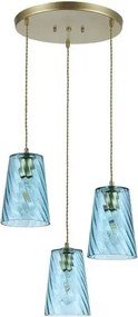 Beltéri függeszték e27 3x40w kék/arany azurine