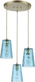 Rabalux beltéri függeszték e27 3x40w kék/arany azurine