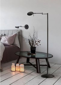 Matt fekete LED dimmelhető fali lámpa hajlítható szerkezettel Kazan – Trio