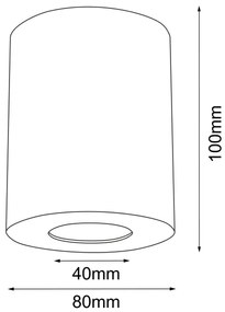 Brosline 1257 - POINT spotlámpa 1xGU10/10W/230V IP44 fehér