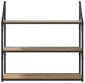 vidaXL Falpolc polcokkal Artisan tölgy 80 x 21 x 78,5 cm Faanyag