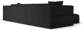 Fekete sarokkanapé (bal oldali) Esther – Milo Casa