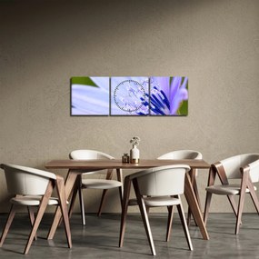 Kép - Virág (órával) (90x30 cm)