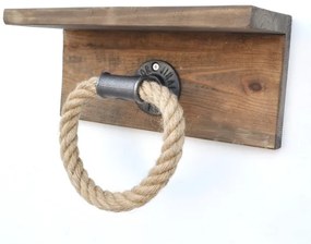 Törölközőtartó polccal BORURAF 14x30 cm fenyő