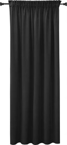 Egyszínű, kész függöny Bella fekete 75x150
