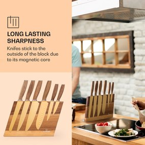 Klarstein Kazuno, késkészlet, 7 darabos, mágneses tömb, PVD, titánium felület