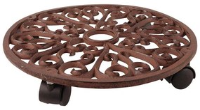 Öntöttvas gurulós virágtartó, 35 cm átmérőjű