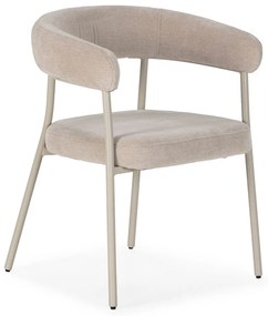 Bézs kárpitozott karfás étkezőfotel szett 2 db-os Yuri – MOME