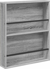 vidaXL Magazin állvány polcokkal Szürke Sonoma 60 x 12 x 70 cm Faanyag