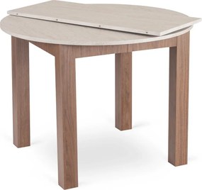 Modern bővíthető étkezőasztal HARRY 102–142 cm travertin dió Nicea