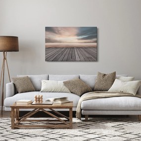 Kép - Móló naplementében (90x60 cm)