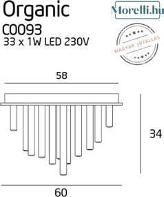 Mennyezeti Lámpa Réz ORGANIC MAXLIGHT C0093D