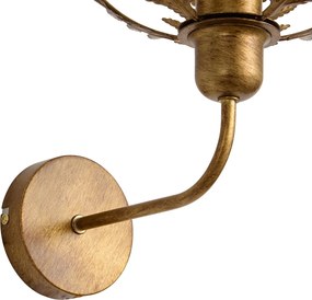 Vintage fali lámpa arany 26,5 cm - Botanica
