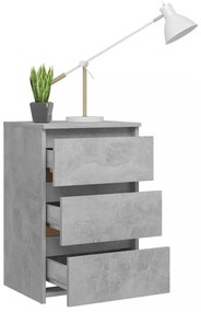 betonszürke szerelt fa éjjeliszekrény 40 x 35 x 62,5 cm