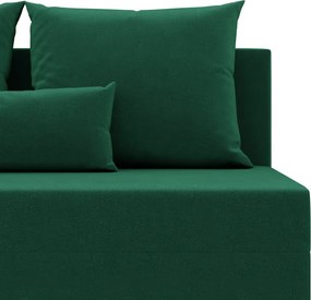 Nobu sarokkanapé, bársony, univerzális oldal, zöld