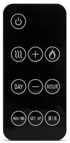 LED Fali elektromos kandalló fűtéssel LED/2000W/230V 56x88 cm