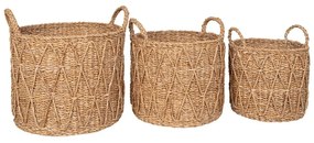 Tengerifű tárolókosár szett 3 db-os ø 32x30 cm Krabi – House Nordic