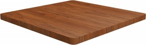 vidaXL sötétbarna kezelt tömör tölgyfa négyzet asztallap 80x80x4cm