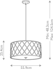 Quoizel klasszikus függeszték brown lattice bézs réz elsqzbrownlatticepl