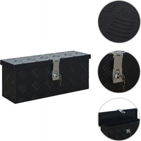 vidaXL fekete alumíniumdoboz 485 x 140 x 200 mm