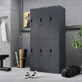 Szociális öltözőszekrény antracit IGOR 1 Plus 316,5 x 1850 x 450 mm