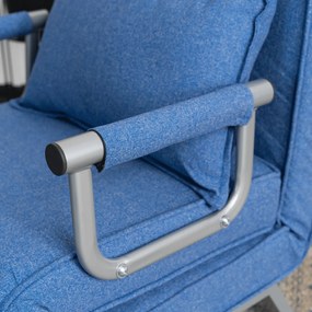 Ágyazható Fotel BART Kék Szövet Kárpittal.