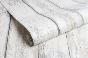 Fali tapéta fa fehérített deszka skandináv vinil flizelin 10,05mx52