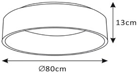 Lucide 46100/80/31 - TALOWE LED 80W/230V állítható mennyezeti lámpa, 80 cm