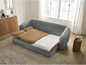 Sötétszürke zsenília kinyitható kanapé 228 cm Neyo – Bobochic Paris