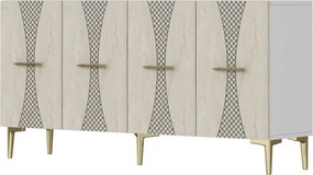 Slim 150 - White, Travertine, Gold