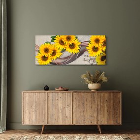 Kép - Ragyogó napraforgó virágok (120x50 cm)