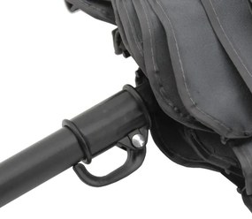 Összecsukható, dönthető napernyő, átmérő 1,8 m, szürke