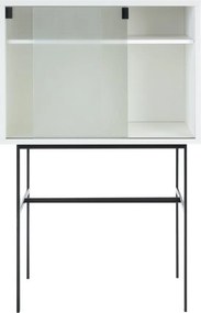 Szürkésbézs tálalószekrény tolóajtóval 70x109x40 cm Lekko – noo.ma