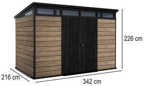 Signature PENT 11x7 műanyag kerti ház kőrisfa