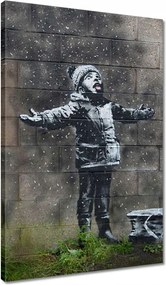 Vászonkép 40x60 Banksy Szmog Hó