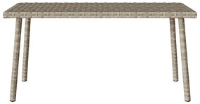 téglalap polyrattan kerti dohányzóasztal 80x40x37cm