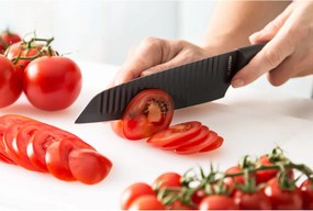 Klarstein Kissaki, késkészlet, 7 darabos, mágneses késtartó, tapadásmentes felület, a penge hullámos formája, fekete