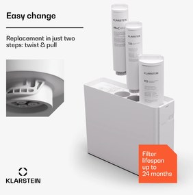 Klarstein PureFina 600 RO szűrő, csere / tartozék, fordított ozmózis, 600 GPD / 2270 L/d