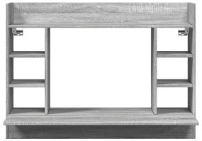 szürke sonoma színű szerelt fa fali íróasztal 105 x 48 x 75 cm