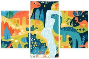 Kép - Vidám dinoszauruszok (90x60 cm)
