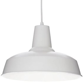 IDEAL LUX MOBY függesztett lámpa E27 foglalattal, max. 60W, 35 cm átmérő, fehér 102047