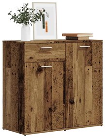 antik fa színű szerelt fa tálalószekrény 80 x 36 x 75 cm