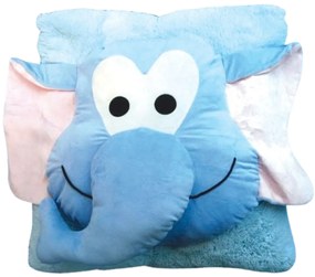 Gyerek párna CUDDLI FRIENDS 70x70 cm plüss - több színben Termék színe: Kék