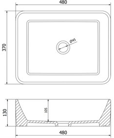 Mexen CATIA MOSÓ, 48x37 CM, SÖTÉTSZÜRKE, 21314871