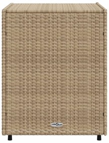 bézs polyrattan kerti tárolószekrény 55 x 59 x 69 cm