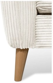 Fehér kordbársony sarokkanapé (jobb oldali) Paris – Scandic